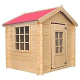 Timbela M570R-1 Kinderspielhaus aus Holz- Spielhaus im Freien für Kinder -...