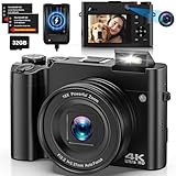 4K Digitalkamera Fotokamera Dual Kamera 64 MP Autofokus Vlogging Fotokamera mit...