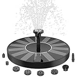AISITIN Solar Springbrunnen, Update Solar Teichpumpe mit 6 Effekte Solar...