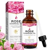 Rosenöl Gesicht 60ML Rose Oil mit Vitamin C Serum Anti-Aging-Falten Gegen...