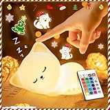 Nachtlicht Kinder Nachtlicht Baby, 16 Farben+Fernsteuerung+Stilllicht Dimmbar...