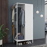 [en.casa] Kleiderschrank Puumala Garderobenschrank 180 x 80 x 45 cm...