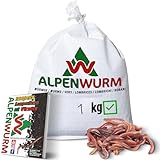 1kg Kompostwürmer (min. 1000Stk.) | Regenwürmer, Gartenwürmer, Eisenia Mix...