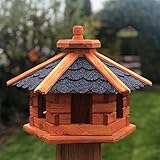 DARLUX Handgefertigtes Sechseck Vogelhaus aus Holz wetterfest M - XXL mit und...