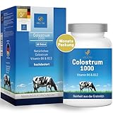 VITACTIV Colostrum 1000 mg, Colostrum Kapseln hochdosiert plus Vitamin B6 & B12...