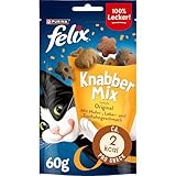 Felix KnabberMix Original Katzensnack, Knusper-Leckerlie mit 3...