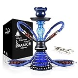 REANICE 11'Shisha Komplett Set Hookah mit 2 Schläuchen Wasserpfeifen blau...