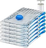 Amazon Basics Vakuumbeutel für Kleidung mit Luftdichtem Ventil und Handpumpe -...