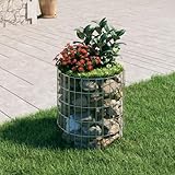 AUVYI Steinkorb Gartendeko 50x50 cm Gabionen Hochbeet Rund Terrasse Wand...