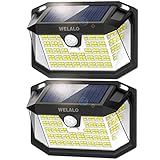 Solarlampen für Außen mit Bewegungsmelder, 【2 Stück】188 LED Solarleuchten...