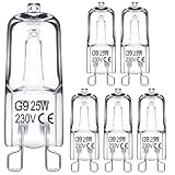 EvaStary G9 Halogen Leuchtmittel 25W 230V, Dimmbar Glühbirnen 2800K Warmweiß,...