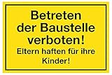 Metafranc Hinweisschild 'Betreten der Baustelle verboten!' - 300 x 200 mm /...