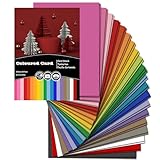 40 Blatt Tonkarton A4 Bunt, 20 Farben - 230 g/m² Tonpapier, Bastelkarton für...