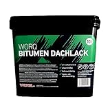 WORQ 10L Bitumen Dachlack, Isolieranstrich, Dachbeschichtung, Dachlack,...