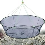 100cm Senke Angeln Wurfnetz Faltbare Fischernetz Köderfischsenke Masche Kescher...