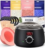 Waxing Set Wachs Haarentfernung Gesicht Körper: Wax Maschine Wachswärmer mit...