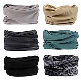 6 Stück Nahtlose Bandanas Multifunktionstuch Schal - Elastiche Multifunktion...