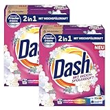 Dash 2 in 1 Colorwaschmittel mit Weichspülerduft, Pulver – 2 x 3 kg (ca. 100...