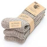 Fuchs Camper NEU 85% Alpaka Wolle Dicke 3 Paar Alpaka Socken Wollsocken Herren...