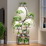 BACEKOLL Pflanzenständer mit Wachstumslicht - 8 Ebenen Blumenständer 157cm...