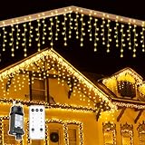 MAGGIFT 10M 400 LED Eisregen Lichterkette Außen Innen, Weihnachtsbeleuchtung...