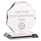 Wanapix | Personalisierte Trophäe mit Name/Text | Graviertem Glas (Grauskala) |...