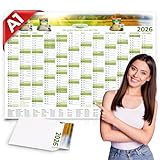 Jahreskalender 2026 A1 (84 × 59 cm) – extra sparen mit Jahresplaner von...