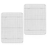 Herogo Großes Abkühlgitter Set, Edelstahl Auskühlgitter 2er-Set, 39x28x2 cm,...