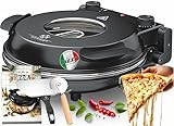 KESSER® Pizza-Ofen elektrisch bis 400 Grad | Elektrischer Pizzabäcker 1200W...