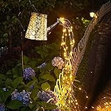 Solar Gießkanne Lichter Gartendeko Lichterketten Außen Wasserdicht Duschlicht...