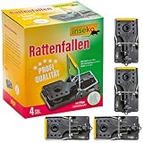 inseko 4 x Profi-Rattenfallen I sehr hochwertig I wiederverwendbar I inklusive...