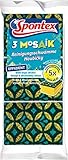Spontex Reinigungsschwamm Mosaik, Scheuerschwamm mit Anti-Fussel-Technologie und...