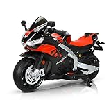 TCARAIWEN Aprilia Lizenzierte 24V Kinder Elektro-Motorrad, Geschwindigkeit bis...