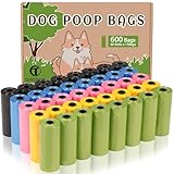 AiTodos® 600 Stück Hundekotbeutel, 5 Farben, Geeignet zum Ausgehen,...