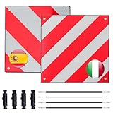 KUWUNG Warntafel Fahrradträger Aluminium, Warntafel Italien Spanien 2in1 mit 4...