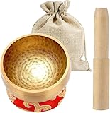 Gowkeey Tibetische Klangschalen Setz, 8.5cm Handarbeit Heilung Meditation Yoga...