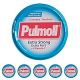 5 x 45g PULMOLL Extra Strong (Sugar Free) with Gift from Dekond
