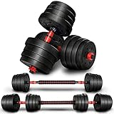 RE:SPORT 2 in 1 Hanteln Set 30 kg | Hantelset verstellbar | Kurzhantel &...