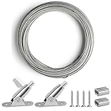 Sinofort Drahtseil 2mm*6m Stahlseil Drahtseil Spanner Gardinenseil Edelstahl...