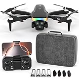 F417 Mini Drohne mit Kamera 1080P HD 90°Elektrisch Schwenkbare Linse RGB LED...