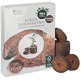 Kokos Quelltabletten mit Nährstoffen – 36 Stück, Kokoserde gepresst zur...
