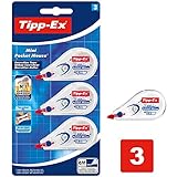 Tipp-Ex Korrekturroller Mini Pocket Mouse, 6m x 5mm, 3er Pack, Ideal für das...