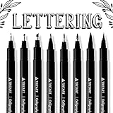Tritart Kalligraphie Stifte Set – 8 Pinselstifte, Brush Pens mit verschiedenen...
