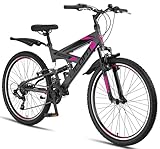 Licorne Bike Strong V Premium Mountainbike in 26 Zoll - Fahrrad für Jungen,...