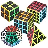 Coolzon Zauberwürfel 5 Stück Speed Cube Set Pyraminx + Megaminx + 2 x 2 + 3 x...