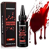 BOBISUKA Halloween Kunstblut 50ml Theaterblut - Fake Blood Tropfendes...