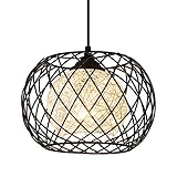 WOWEWA LED Retro Vintage Industrie Hängelampe Moderne Pendelleuchte Schwarz...