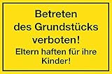 Metafranc Hinweisschild 'Betreten des Grundstücks verboten!' - 250 x 150 mm...