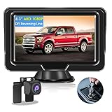 Vtopek AHD 1080P Rückfahrkamera Auto Kit Rückfahrkamera mit 4,3' Monitor 5...