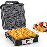 VINATO Waffeleisen, Belgisches Waffeleisen für 4 Waffeln, 1200W Schnelle und...